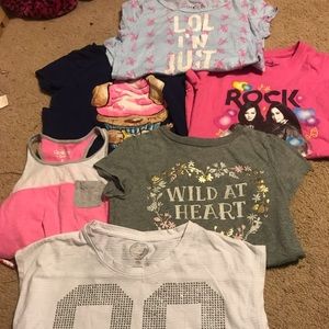Lot of girls size 8 summer shirts